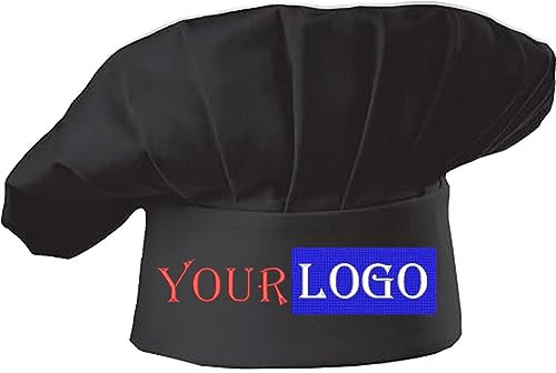 haoduanduan Gorra de cocina con texto personalizado, gorra de cocina cómoda y transpirable para hombres y mujeres, gorras de trabajo ajustables, talla única, Negro, M-XXL
