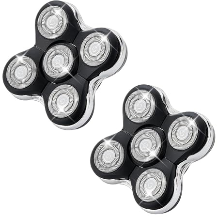 BESTBOMG Ersatz-Scherkopf mit 5 Klingen, kompatibel mit Sku** Pitbull, Butterfly Kiss und Palm Elektrorasierer