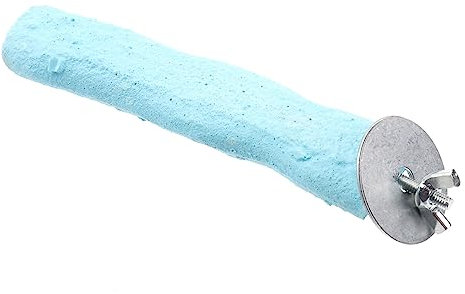 minkissy Masticable para Aves De Piedra Barra De Ejercicio para Periquitos y Cacatúas Decoración De Jaula para Pájaros Azul