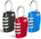 CFMOUR TSA Suitcase Locks - 1, 2, 3, 4, 5, 6 Pack 4-Dial Security Travel Combination Padlock for Suitcases Luggage Case Bag Code Lock - Black&Blue&Red (Pack of 3)