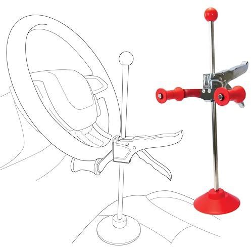 AutoSolo Lenkradsperre - Verstellbarer 42 cm Lenkradhalter - Universelle Passform für Autos und Lastwagen