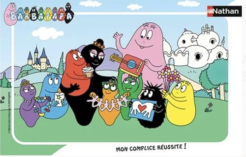Nathan 12001136 Kinderpuzzle – Rahmen 15-teilig – Muttertag – Barbapapa – Mädchen oder Jungen ab 3 Jahren – hochwertiges Puzzle – Dicker und robuster Karton – Familie