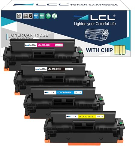 LCL Kompatibel TonerKartusche 055 055H CRG-055 CRG-055H 3020C002 3019C002 3018C002 3017C002 (Schwarz) kompatibel für Canon LBP663CDN LBP633CDW LBP664CX IMAGECLASS MF742CDW MF744CDW MF746CX
