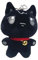 ATINY Hongjoong Seonghwa Yunho Yeosang San Mingi Wooyoung Jongho Porte-clés en peluche 10 cm Porte-clés Kpop pour sac d'école Décoration de sac à main Pendentif, motif chat noir, 10cm