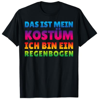 Lustiges Regenbogen Kostüm für Fasching Karneval Halloween T-Shirt