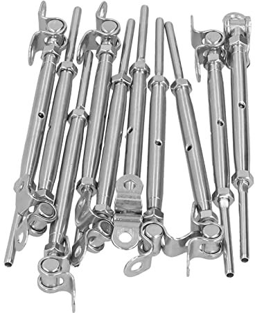 Kit de Garde Corps en Câble, Kits de Garde Corps en Câble en Acier Inoxydable T316 à Angle Réglable, Kit de Matériel de Garde Corps en Câble pour Rampes d'Escalier (3/16)