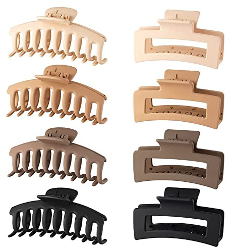 Pinces à Cheveux Grande Taille Antidérapantes Noires pour Cheveux Longs, Épais et Bouclés - Accessoires (HairclawSDD2)