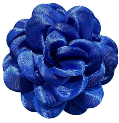 F Fityle Broche Florale pour Femmes, épingle à Corsage Rose, Accessoire de Mariage Fait Main, Bleu Marine
