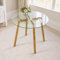 NicBex Mesa de comedor pequeña para 2 mesas de cocina, moderna mesa de comedor redonda de cristal de 36 pulgadas con mesa de vidrio y patas de metal para comedor y apartamento, color dorado Mette