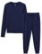 MoFiz Garçons Ensembles de Pyjama Hiver Doux Vêtements de Nuit Manches Longues Hauts de Pyjama et Pantalon à Carreaux Bleu Marine 02 L(152-164)