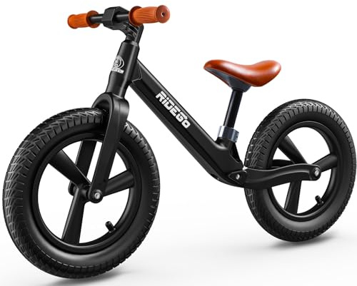 Ridego 14 Inch Balance Bike for Kids 3-6 Year Old,Lightweight Kids Bike with Adjustable Seat, Push Bicycle with Air Rubber Tires,Ride-on Toys Birthday Gift