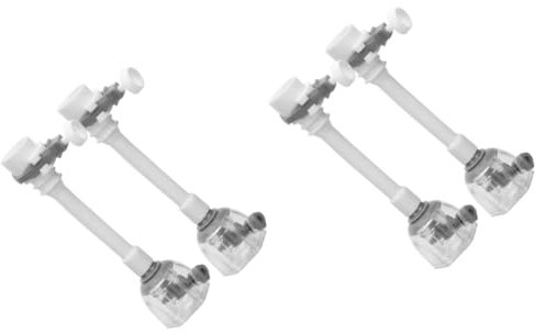 DOITOOL 2 Sätze Wasserhahnfilter Für Waschbecken Verlängerungssprüher Küchenhahnspray Düsen Leitungswasserfilter Filterkanne Spülbecken Tülle Wasserhahn-sprayer Abs Light Grey 2 Stück * 2