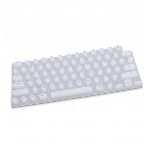 Silicone Keyboard Cover for Long Nails, Raised Bubbles Soft Typing Pad, Comfortable Nail Friendly Accessory for Laptop, White
