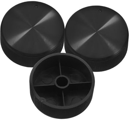 Mipcase 3 Stücke Potentiometer Knopf Schalter Kappe Elektrische Gitarre Bass Volumen Tone Control Effekt Pedal Taste Dreh Griff Schwarz