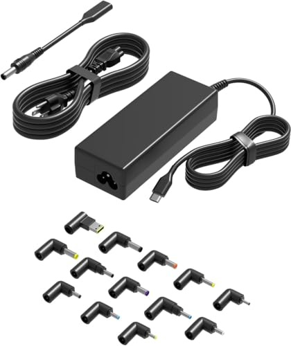SLRIOYS 100W USB C Universal Laptop Charger with 15 Tips Compatible with Hp Dell Lenovo Acer Asus Toshiba Samsung MacBook IBM Sony LG Fujitsu Sony MSI IBM Google Chromebook Tablets Power Adapter Cord