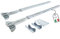 OWIJI Stendipanni Balcone Esterno Interno Stendino Acciaio Zincato Ferro Aste Pieghevoli 56 cm Attacco Universale Piastre Antitorsione Balcone Ringhiera Kit Montaggio Completo Installazione Semplice