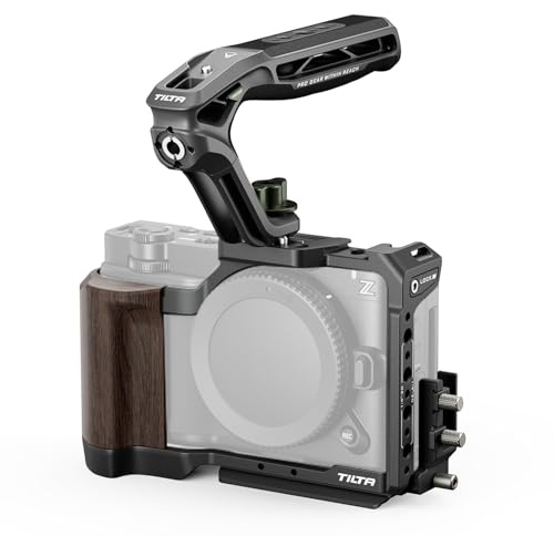 Tilta ZR Cage, Kit de Base pour Cage Compatible avec Nikon ZR TA-T98-A-B | Poignée Supérieure Xeno, Serre-Câble HDMI/USB-C, Plaque Inférieure ARCA, Récepteur Sabot Froid, Filetages 1/4-20, Noir
