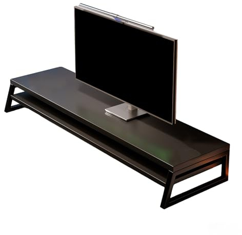 Gaming-Monitorständer, Erweiterte Schreibtisch-Organizer für Gaming-Zimmer und Büro, Haltert PC-Monitor und Laptop(Black,50x20cm)