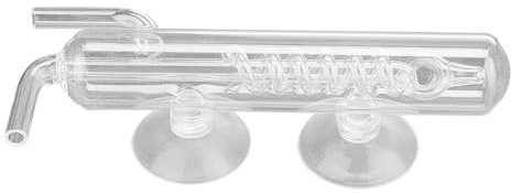Mimoqk Carbon Dioxide Bubble Counter, Spiral Gas Meter Gauge, Crystal Glass | Aquarium Tool, External Carbon Dioxide Flow Indicator, Fish Tank Device for Aqua Scaping Plant Growth 5.5x0.8 Inches
