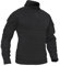 TACVASEN Herren Combat Baumwoll Shirt Taktisches Hemd Militär Men's Long Sleeve T-Shirt Black Cotton Outdoor Tshirt (M, Schwarz)