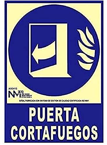 NM RD00113 – Warnschild für Feuerwehr Klasse B PVC 0,7 mm 21 x 30 cm mit CTE, RIPCI und geeignet für die neue Gesetzgebung