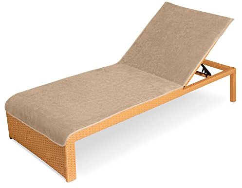 JEMIDI Toalla para tumbona - Funda de rizo para colchoneta de hamaca exterior de playa piscina jardín camping - Apta para lavadora - 75 x 200 cm