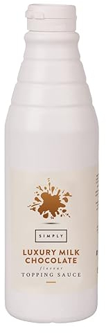Simply Luxury Milk Chocolate Topping Sauce, Ready to Use Dessert Sauce for Ice Cream, Waffles, Pancakes, Coffee & Milkshakes (1 kg)