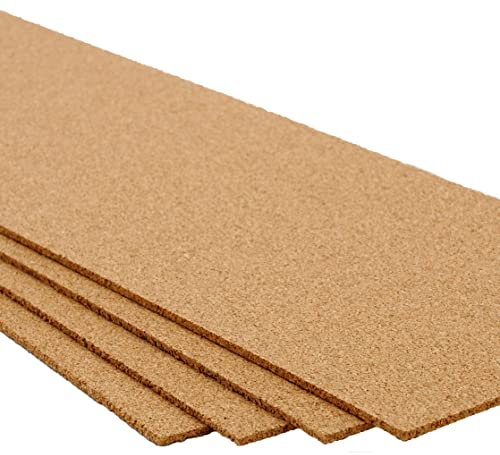 Lot de 4 rouleaux de liège haute densité - 915 mm x 305 mm - 3 mm d'épaisseur