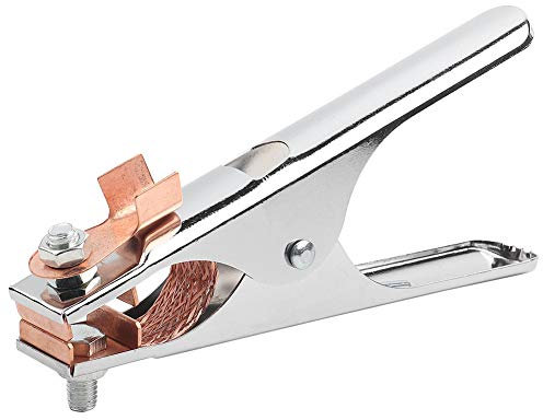 300A Morsetto di Terra,Portaelettrodo per Saldatura in Ottone Supporto per Messa a Terra del Cavo Morsetto per Clip Pinza a Ganasce Heavy Duty per Saldatrice con Viti Fissabili