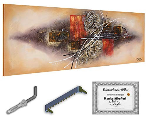 Monica Mirafiori I 100% HANDGEMALT I Gemälde Shadow I 160x60cm | Gemälde Handgemalt | Acrylgemälde | Sehr Großes Acrylbild I Moderne Kunst I Kunstbilder