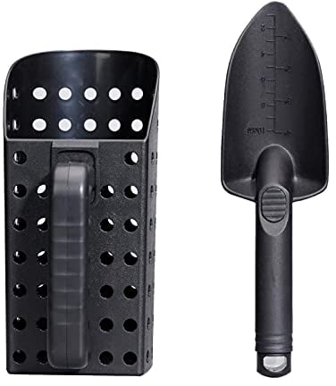 Ouitble Set da 2 paletta e pala per sabbia con manico Strumenti per scavare tesori Spiaggia per caccia al tesoro, giardino, campeggio, casuale
