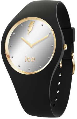 Ice-Watch - ICE glam rock Metallic - Schwarze Damenuhr mit Silikonarmband - 019854 (Small)
