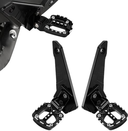 Repose Pieds Arrière Rabattables pour X-ADV 750 Forza 750 NC 750 2021 2022 2023 2024 2025,PSLER Pédale Arrière pour Passager Ensemble de Moto en aluminium CNC,Peut Être Plié à 90 Degrés(Noir)