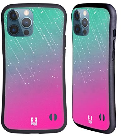 Head Case Designs Acqua Rosa Sfumature della Pioggia Neon Custodia Cover Ibrida Compatibile con Apple iPhone 13 PRO Max