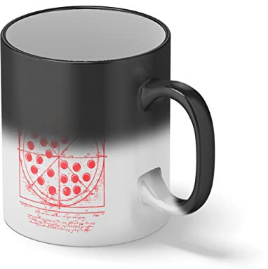 Tom Vitruvian Pizza Leonardo da Vinci Black Magic Coffee Mug