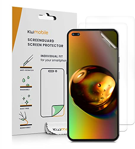 kwmobile 3X Displayschutzfolie kompatibel mit OnePlus Nord Folie - klare Schutzfolien Set in transparent