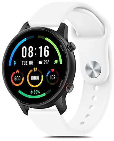 Meliya Correa Para Xiaomi Mi Watch/Xiaomi Watch S1 / Xiaomi Watch S1 Active/Xiaomi Mi Watch Color Sport,Original Correa de Silicona Suave Pulseras de repuesto para Xiaomi Mi Watch(Blanco)
