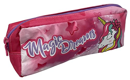 Tombolino Einhorn Schlampermäppchen Federmäppchen Stifteköcher Schule 22 x 8 x 5 cm pink - X04278MC