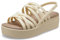 Crocs Unisex Brooklyn Strappy Lowwdg Clog, Bone, 7 UK Men 8 UK Women