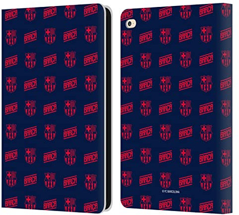 Head Case Designs Licenciado Oficialmente FC Barcelona Patrón De Cresta Gráficos Carcasa de Cuero Tipo Libro Compatible con Apple iPad Air 2 (2014)