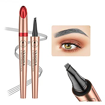 Wasserdichter Tattoo Augenbrauenstift, Flüssiger Augenbrauenstift, Professioneller Make-up Augenbrauenstift, Schnelltrocknend, Make-up Bleistift (03#grau)