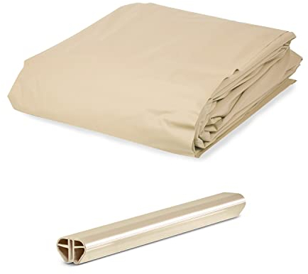 Pool Folie 0,6 mm Sand inkl. Basic Handlauf Sand für Rundpool 300 x 120 cm Set Innenhülle Auskleidung Innenfolie Poolplane Plane