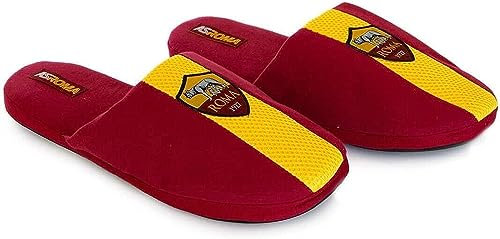 Soho Milano Pantofole Uomo e Ragazzo taglia da 40 a 45 Roma - pantofole casa - Idea regalo Inter per tifosi romanisti in cotone e suola imbottita… (numeric_45) (39)