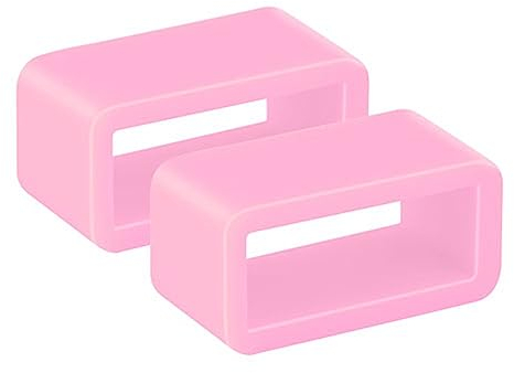 Taffstyle 2 Stück Uhren Armband Schlaufen Ersatzschlaufen Ersatz Ring Uhrenarmbänder Silikon Silikonuhr Armbanduhr Sport Uhr Farbige Sportuhr Set Rosa Kinder 14mm