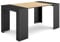 Skraut Home | Consolle allungabile | Tavolo consolle allungabile | 160 | Per 8 persone | Tavolo da pranzo | Stile moderno | Nero e rovere