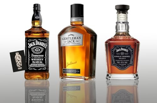 Generisch Jack Daniels 3er-Set Jack Daniels Old No.7 Tennessee Whiskey 0,7L (40% vol.), Jack Daniels Gentleman Jack Tennessee Whiskey 0,7L (40% vol.), Jack Daniels Single Barrel Select 0,7L (40% vol.)