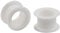 Longbeauty 2er Set Hart Silikon Tunnel Ohr Flesh Hollow Plugs Ohr Piercing Ohrdehner Körper Piercing Expander, Weiß, 12MM