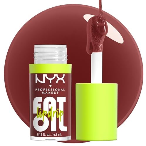 Nyx Professional Makeup Feuchtigkeitsspendender Lipgloss, Intensiver Glanz und bis zu 12 Stunden Pflege, Mit dickem Applikator, Nährende Öle, Fat Oil Lip Drip, Farbe: Sprinkle Sprinkle, 1 Stück
