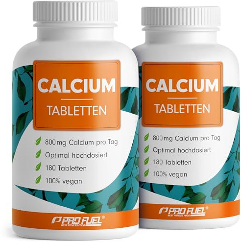 Calcium Tabletten 360x - optimal hochdosiert mit 800 mg Calcium pro Tag - Erhalt normaler Knochen & Zähne - hochwertiges Calciumcarbonat - laborgeprüft mit Zertifikat - 100% vegan - 6-Monatsvorrat