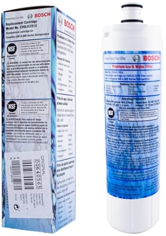 EVOLFLTR10 Wasserfilter | Kühlschrankfilter 00640565 kompatibel mit Bosch Siemens Neff Küppersbusch Kühlschrank Kühl-Gefrier-Kombinationen - ersetzt CS-52 CS52 Filter